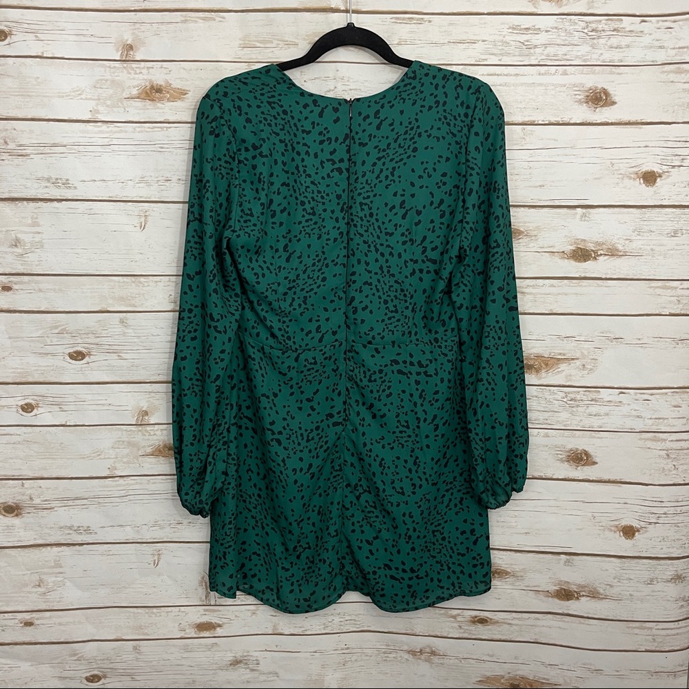 RESA Revolve Green Animal Print Square Neck Mini Dress NWOT - Picture 8 of 8